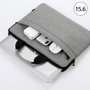 넉넉한 수납공간 노트북 가방 15.6인치 블랙 그레이 (캐리어 핸들 스트랩, 편안한 어깨끈, 생활 방수)