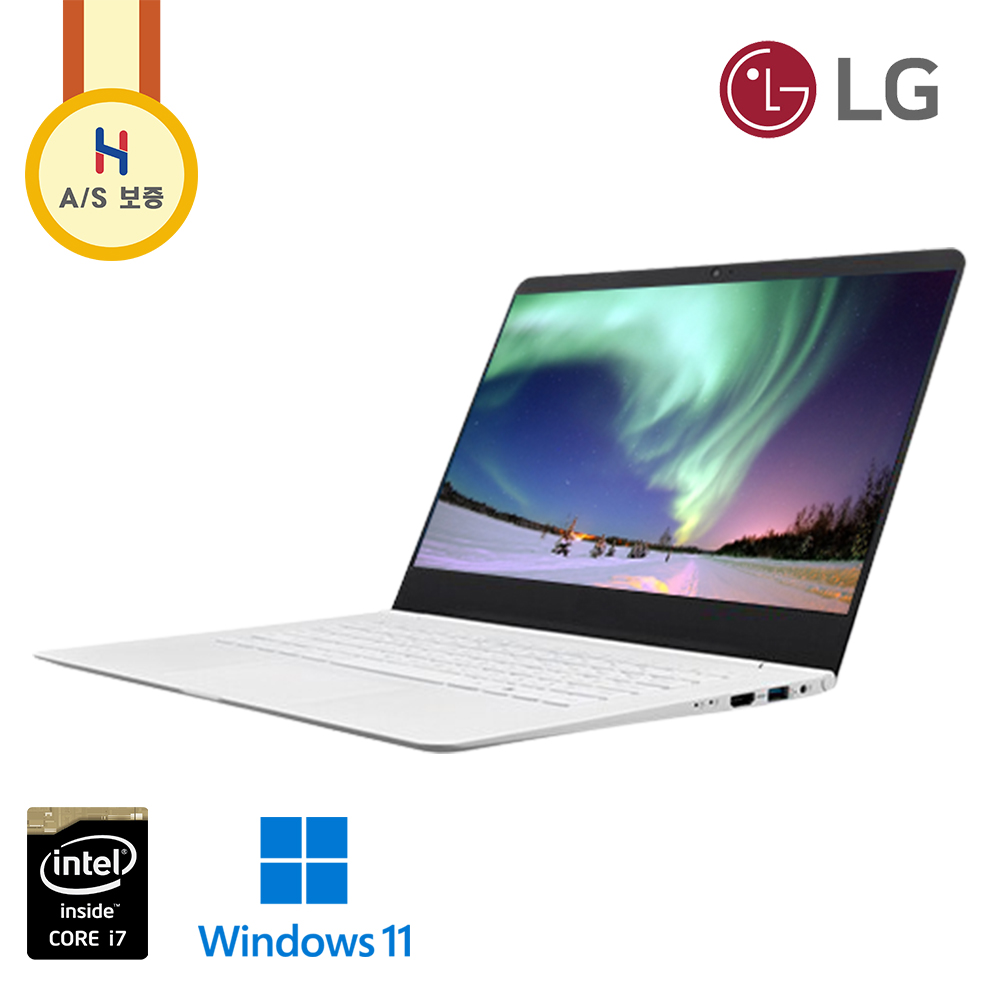 LG그램 화이트 i7 초슬림 초경량 노트북 윈11, 가벼운무게 980g, SSD 512G 업그레이드, Full HD