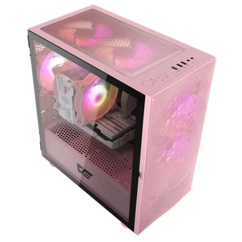 darkFlash DLM21 RGB MESH 강화유리 (핑크) 미니타워 케이스